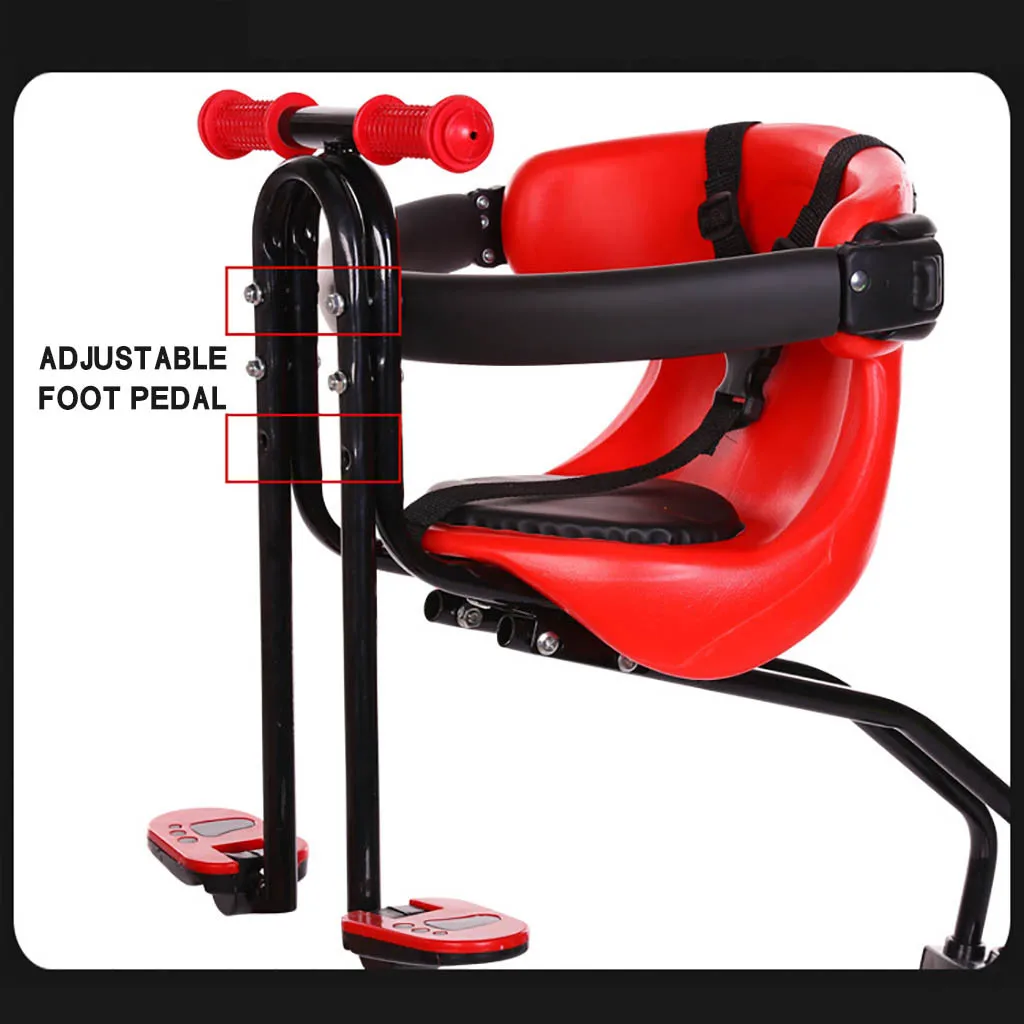 Безопасная стабильная детская велосипедная подушка на переднее сиденье для