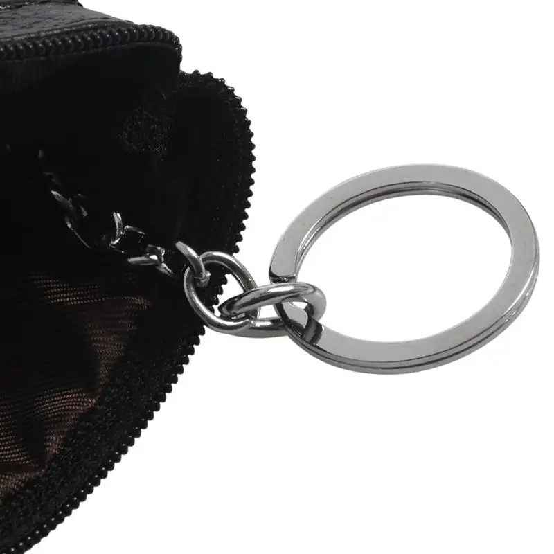 

New Leather Change Coin Purse with 4 Pockets and Keychain for Women