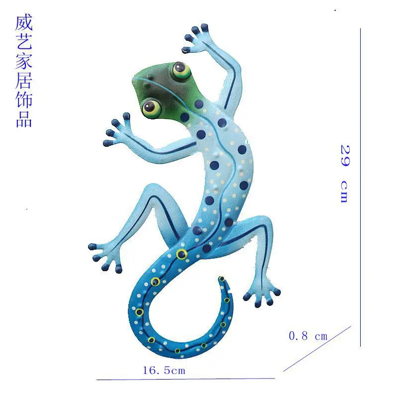 

Кованое железо настенное насекомое Gecko настенное искусство ящерица стенные скульптуры в виде рыб домашний офис садовый декор Эстетическая ...