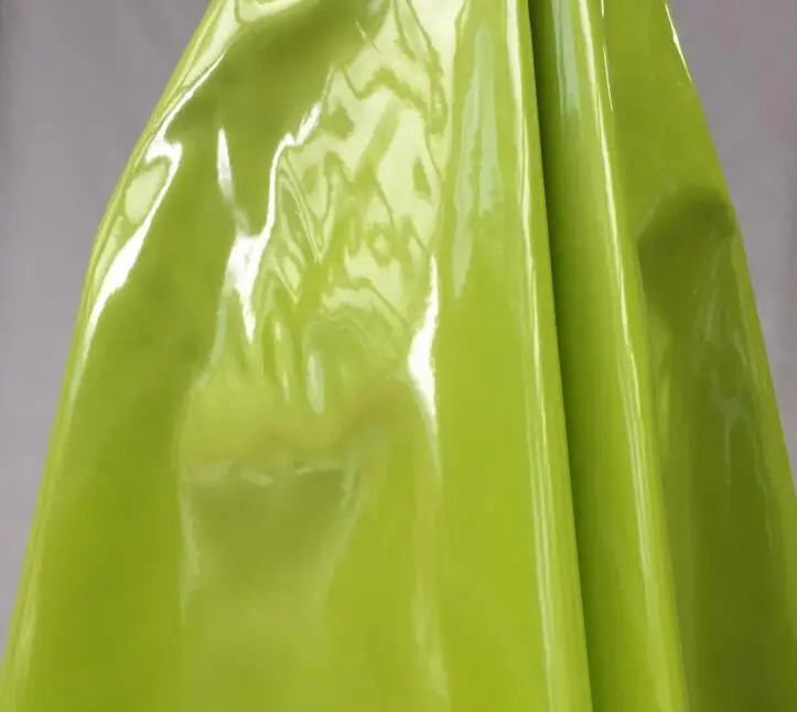 Ярко-зеленая полиуретановая ткань эластичная волшебный цвет одежда из ТПУ