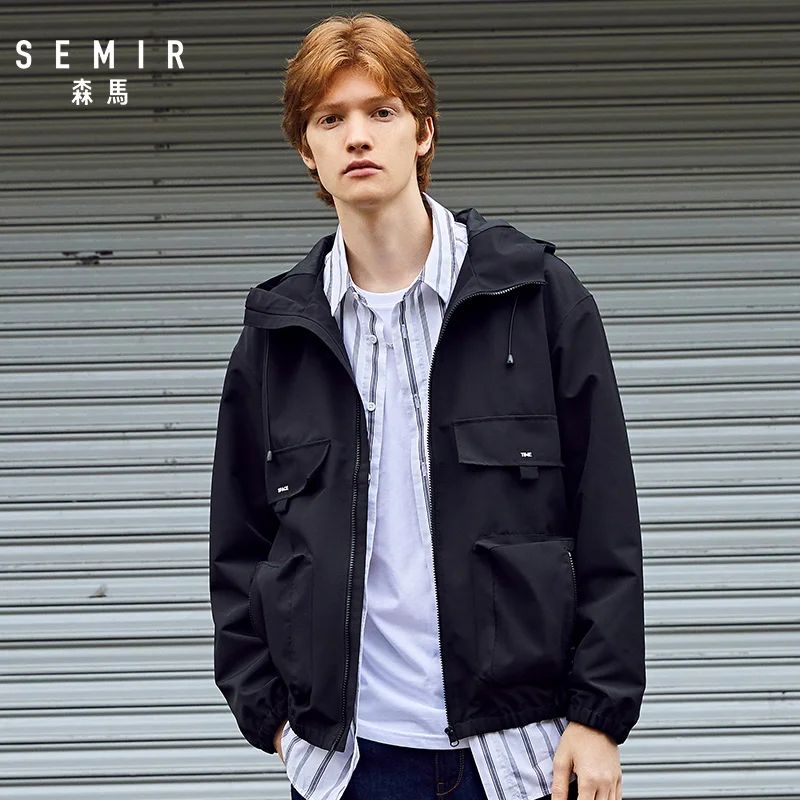 Куртка SEMIR мужская с капюшоном модная свободная повседневная верхняя одежда