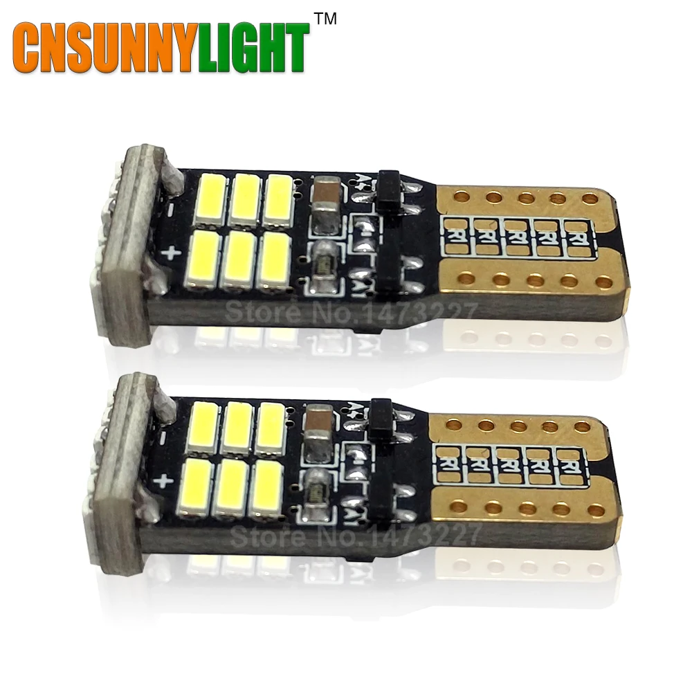 CNSUNNY светильник 10x T10 4014 светодиодный 12 В W5W светодиодные лампы для автомобиля 168 194