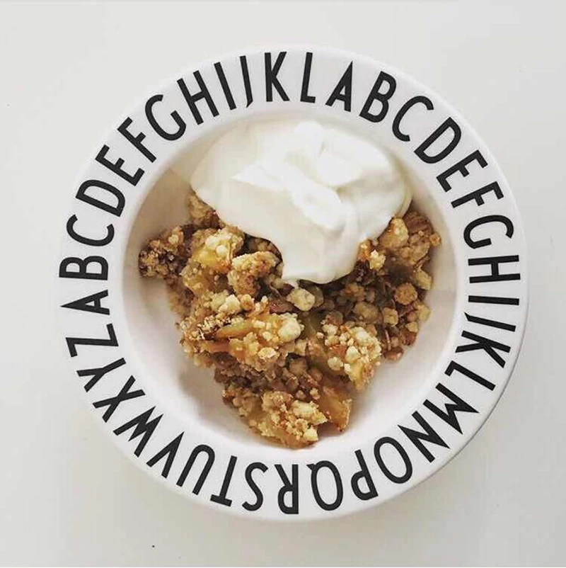 Children's Alphabet Plate Baby Anti-fall Dishes Number Letter Tray Food Supplement Training Triangle Rectangle Tableware 1258