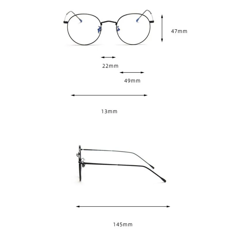 

New Men Metal Optical Glasses Frame Ultralight Square Myopia Prescription Eyeglasses Flat Glasses