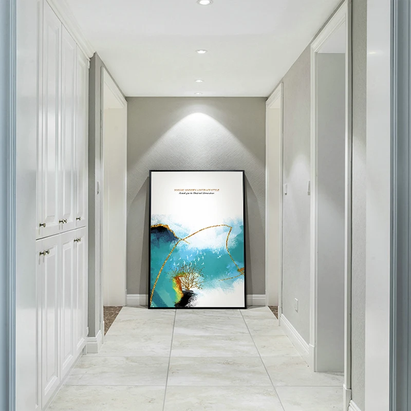 Modern Canvas Painting Decorative Poster and Print Living Room Fashion Wall Art Picture Bedroom Golden Abstract Decor for Home | Дом и сад