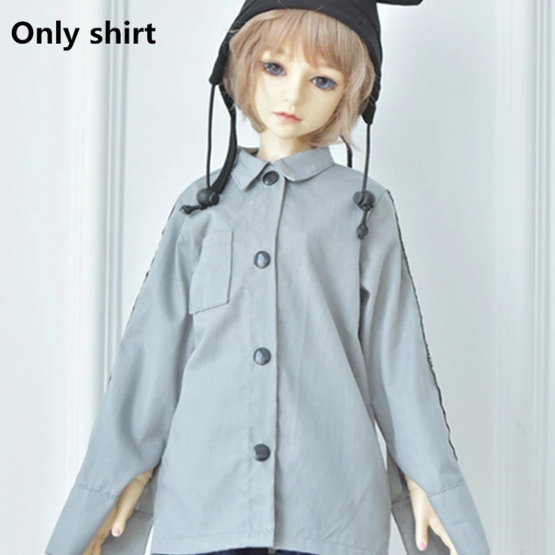 for 38-45cm dolls 1/4, кукольная одежда, крутая, черная, белая, с дырками, модная рубашка, сделай сам, игрушки для детей, аксессуары для кукол, одежда для Bjd кукол, подарки - Цвет: for 38-45cm dolls