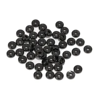 50pcs stainless steel exquisite charm 6mm8mm black flat round spacer beads for diy jewely bracelet necklace making findings