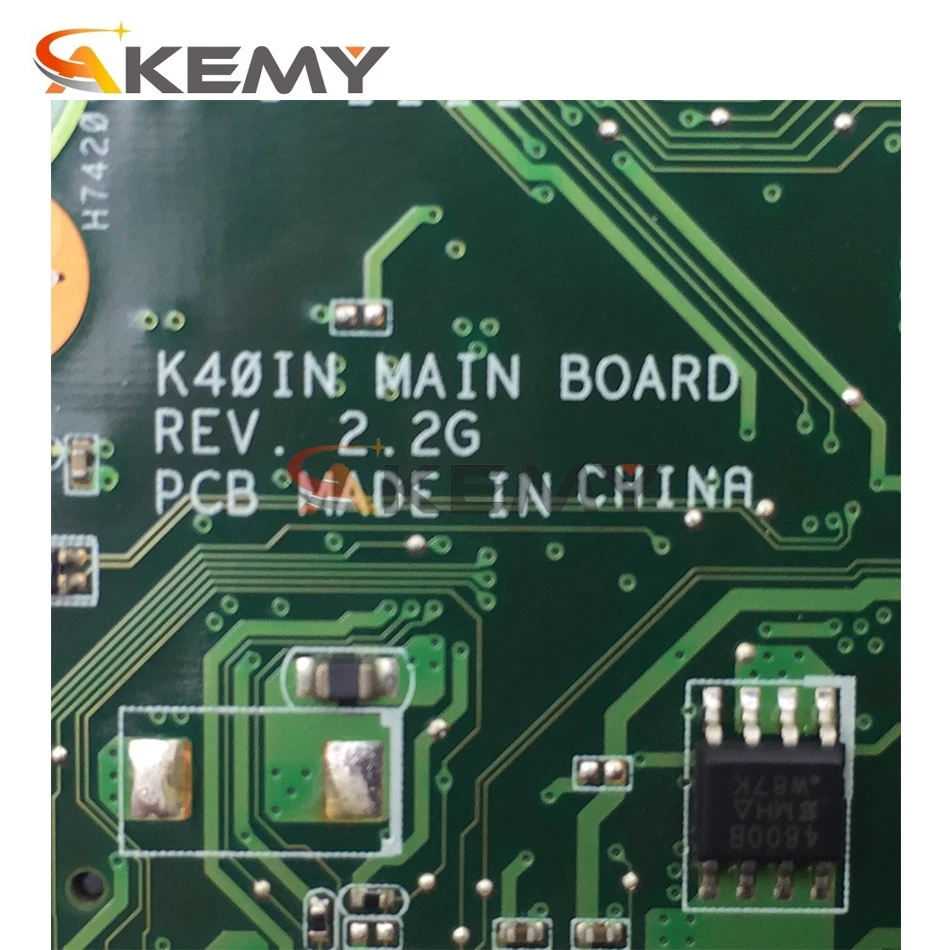 Материнская плата Akemy K40IN для ноутбука ASUS K50IN K50AB K40AB X8AIN X5DIN K40IP K50IP оригинальная