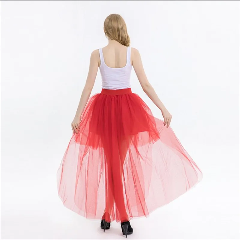 Асимметричная 3 цвета трех слоев фатина Лэ сетки сорочка посадка комфорт летняя