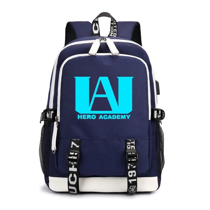 

Светящийся рюкзак My Hero Академия с USB-зарядкой, школьная сумка на плечо для студентов, ранец для ноутбука, ранец для подростков, дорожный подарок