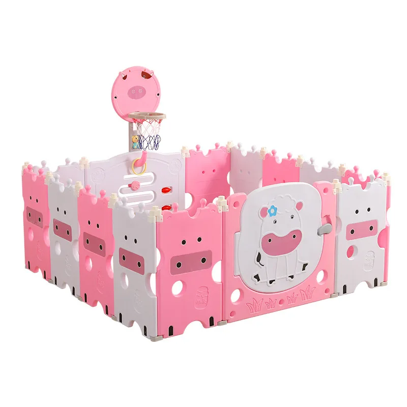 

Children Infant Plastic Gaming Fence Baby Playpen Creeping Mat Step Guardrail Safe Fence Household Indoor Playground