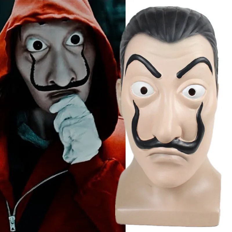 

Латексная Маска-шлем с надписью «House of Paper»