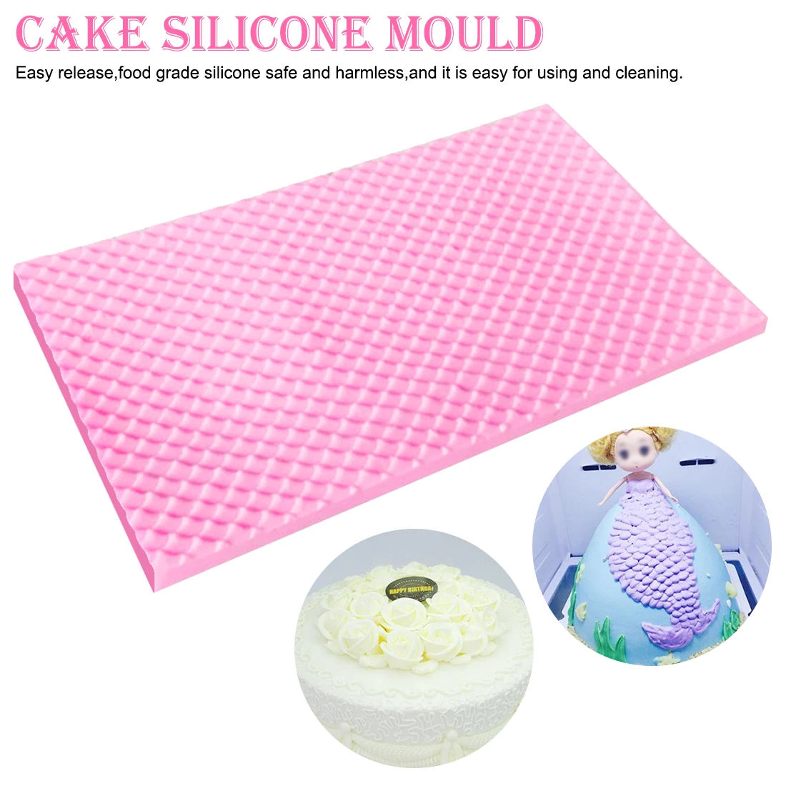 Силиконовая форма русалка для украшения торта|Формы тортов| |