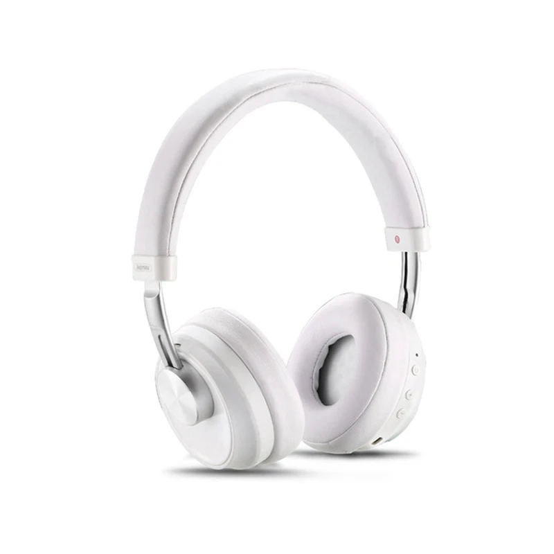 White Remax Rb-500Hb Bluetooth V4.1 наушники Беспроводная гарнитура с Hd микрофоном шумоподавление Hifi Звук 3D стерео бас для смартфона - Цвет: White