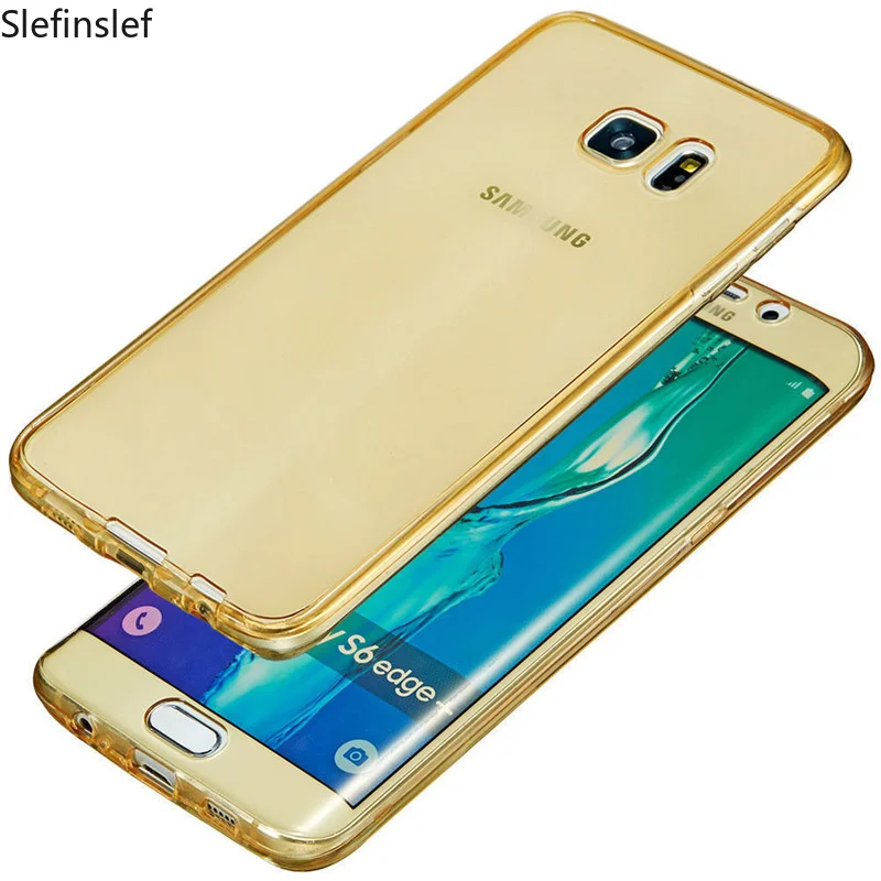 360 двойной силиконовый чехол для телефона Samsung Galaxy S6 S7 Edge S8 S9 Plus A5 A6 A8 A9 J4 J6 M10 M20 M30 A30