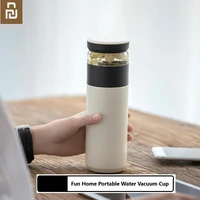 mijia fun home portable water vacuum cup 520ml travel outdoor tea water separation hot bottle grade pp cup thermas
