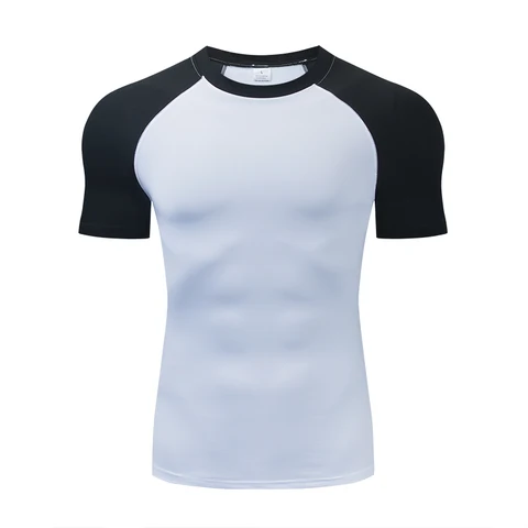 Мужская компрессионная футболка, женская спортивная облегающая футболка, Мужская футболка для спортзала, бега, фитнеса, спорта, мужские топы для бега, футболка s
