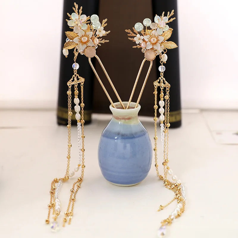 Китайская женская заколка для волос с кисточками сказочный стиль костюм корона