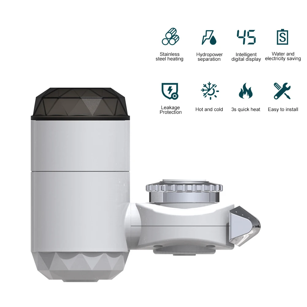 

Instant Electric Hot Water Faucet Electric Heating Faucet Fast Heating Tap Water Faucet with LCD Temperature Display