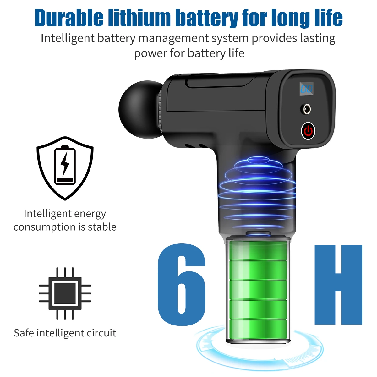 Пистолет для массажа мышц перезаряжаемый Массажер глубоких тканей