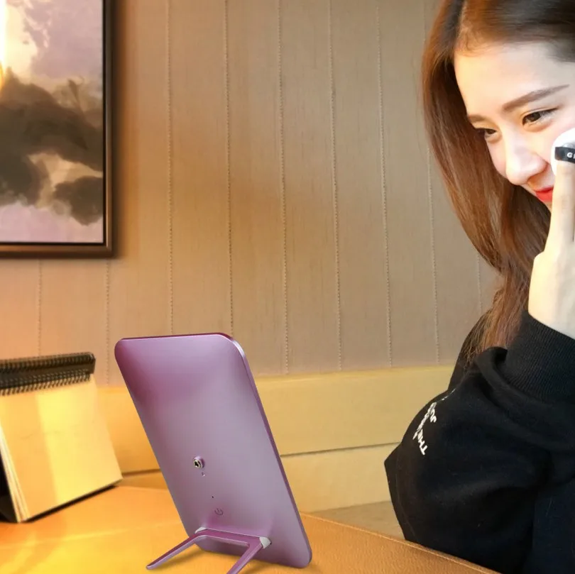 Светодиодный сенсорный экран косметическое зеркало портативное мини зеркала USB