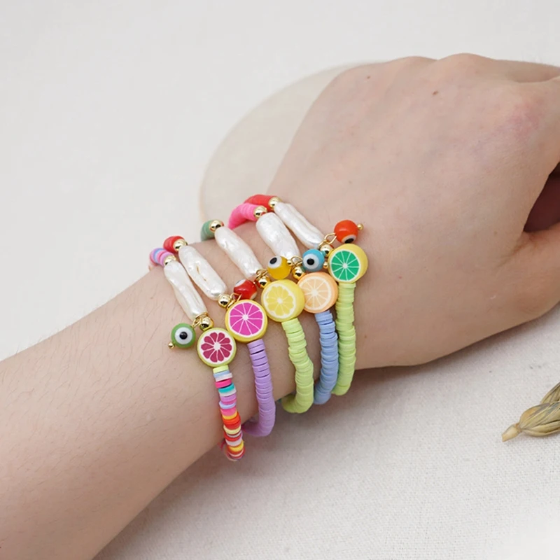 

6mm Soft Ceramic Piece with Colored Glaze DIY Combination Soft Clay Bracelet Jewelry Accessories