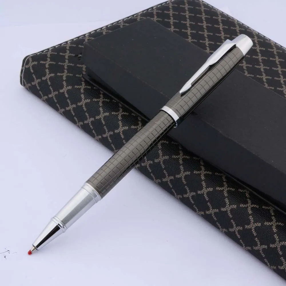 Офисная Серебристая Классическая решетчатая ручка из нержавеющей стали серый