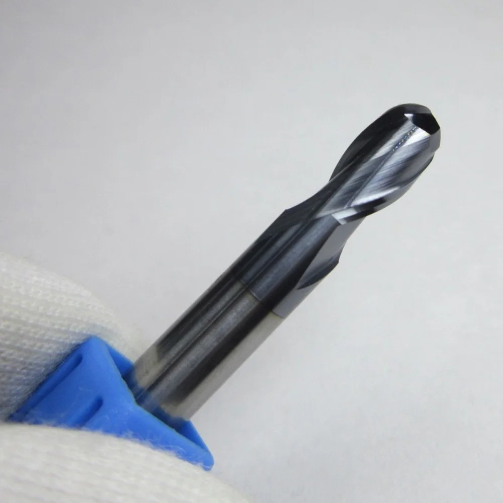 6mm Diameter HRC45 Tungsten Carbide Ball Nose End Mill 2 Flute TiAlN Coating NEW | Инструменты