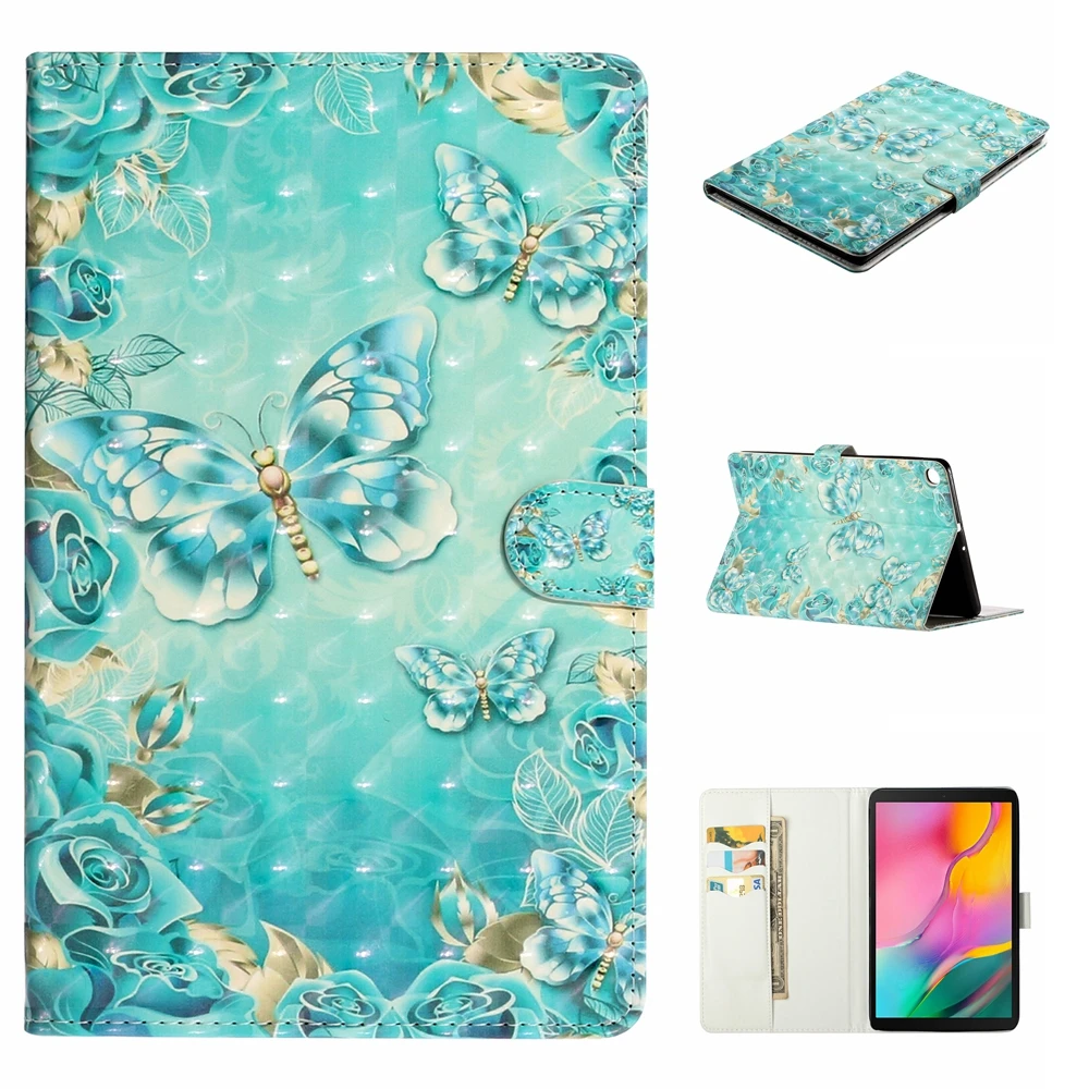 Кожаный чехол для Samsung Galaxy Tab A 10,1 SM-T510 T515 Coque для Galaxy Tab A 10,1 T510 T515 крышка Capa+ пленка+ ручка