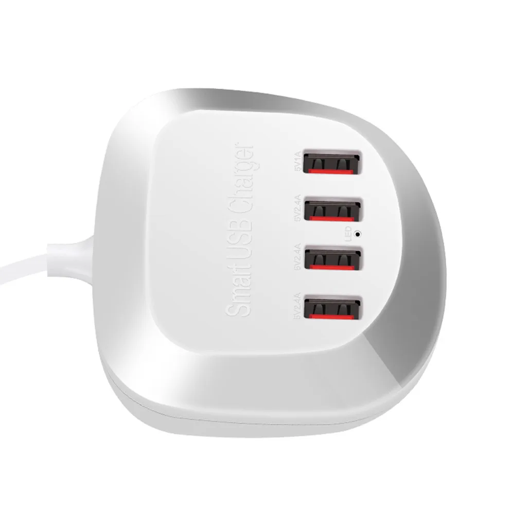 4 Порты и разъёмы 2.4A зарядное устройство с быстрой зарядкой, USB Зарядное устройство магазином розничной торговли при электрическая розетка с USB док-станция для iPhone X/8/8 Plus ЕС штепсельная вилка американского стандарта Великобритании штепсельная вилка австралийского стандарта