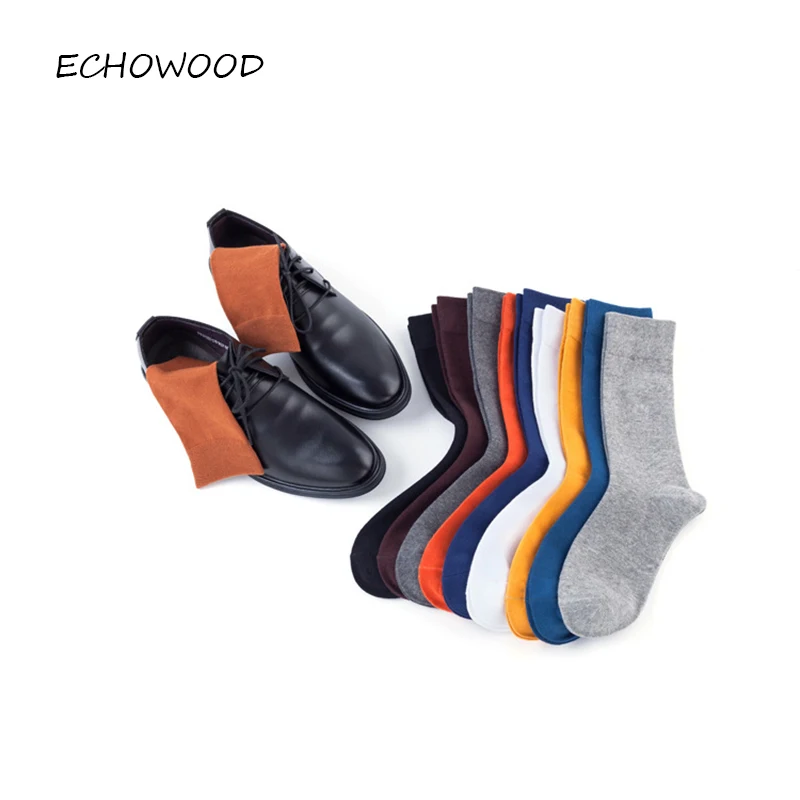 

ECHO 2021 Brand High Quality New Men Cotton Harajuku Happy Socks Compression Male Business Dress Long Socks Gifts 6 Pairs Hot