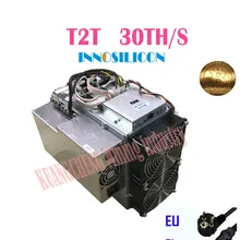 Б/у старый 80%-90% Innosilicon T2T 30T с БП Биткоин BTC BCH Майнер лучше чем Antminer S9 S11 S15 S17 T9+ T15 T17 WhatsMiner