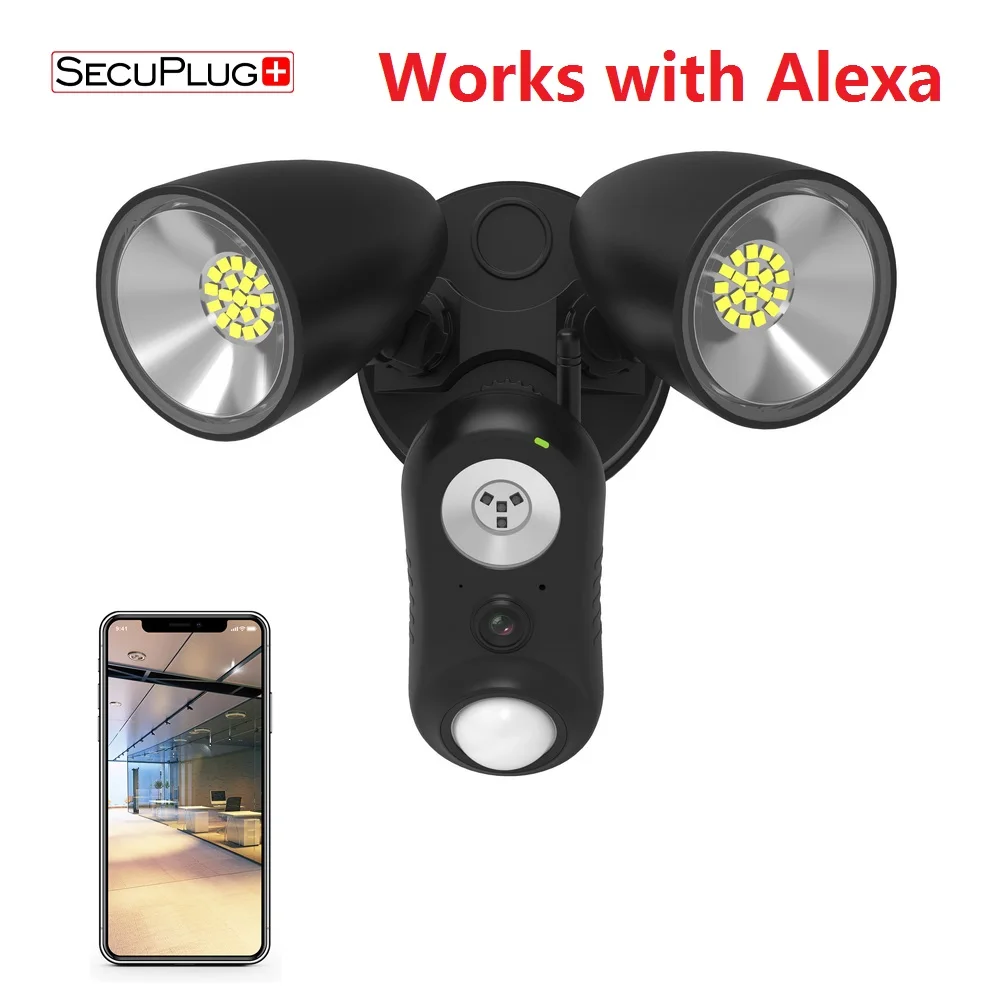 FREECAM AI прожектор безопасности с датчиком движения HD-камера сигнализацией черный |