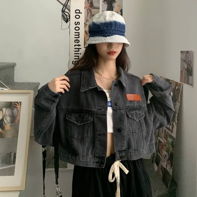 Джинсовое пальто женская мода весна и осень 2021 новый дизайн миниатюрный короткий