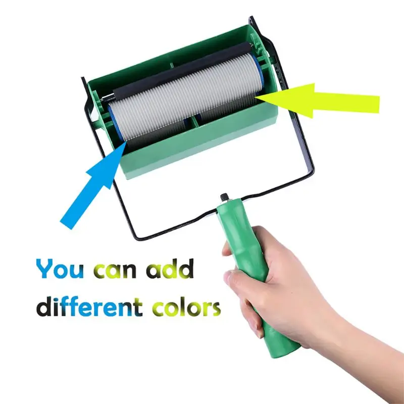 

5 ”ролик для рисования с узором, декоративный текстурный ролик с двухцветной машинкой для рисования, 5-дюймовая рельефная пластиковая ручка