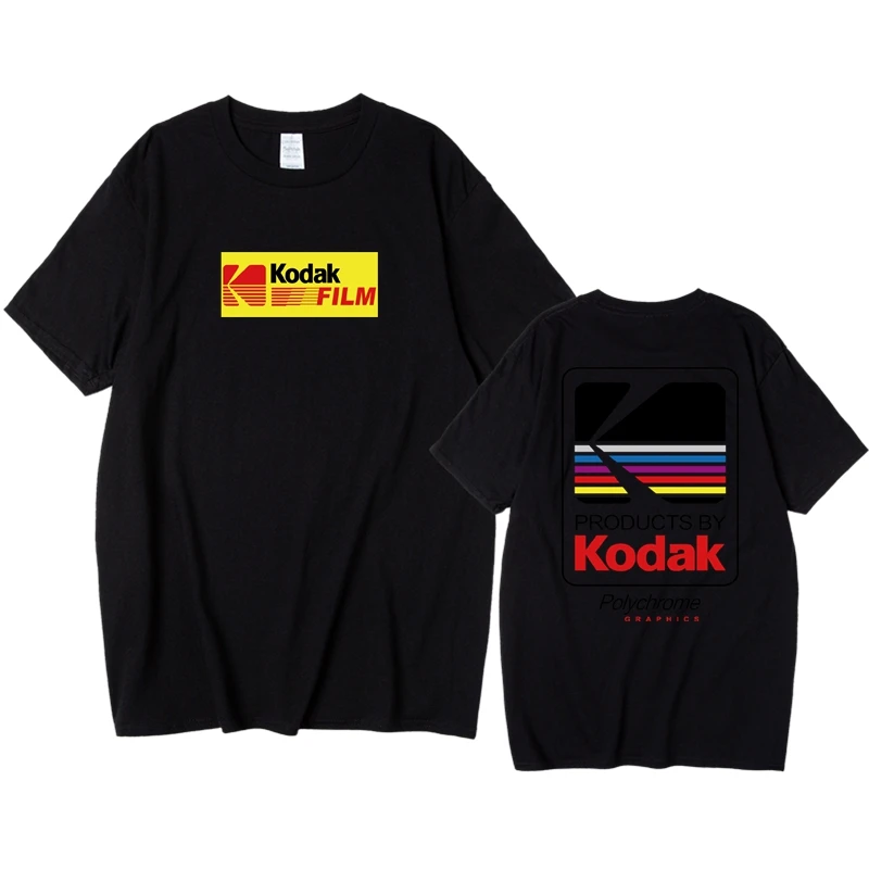Футболка Мужская/женская с принтом kodak повседневная хлопковая футболка коротким