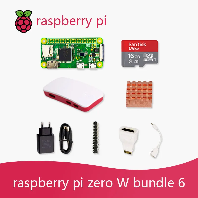 Raspberry Pi Zero W DEV Kit 1 ГГц одноядерный процессор 512 МБ ОЗУ 2 4 Wi Fi Bluetooth комплект включает