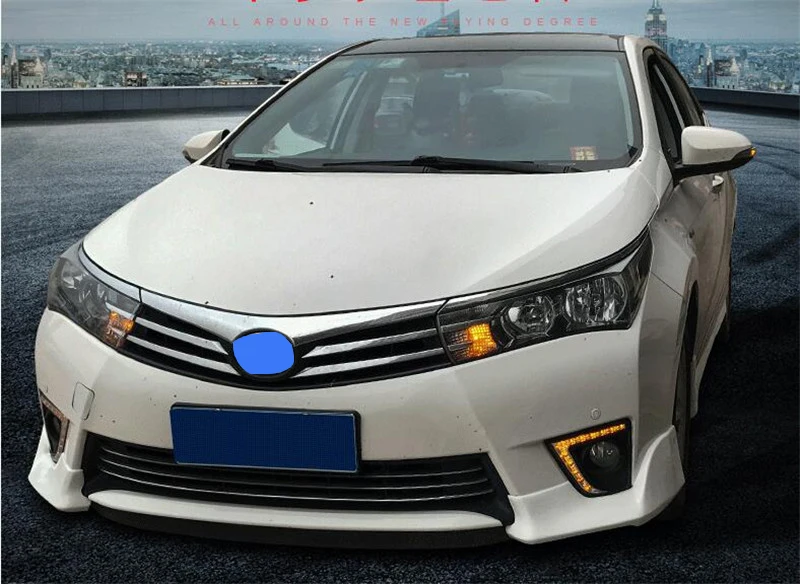 Для пары Toyota Corolla Splitter Губы передний автомобильный спойлер 16 передний бампер диффузор протектор кузова Комплект спойлер Corolla - Цвет: A Pair white