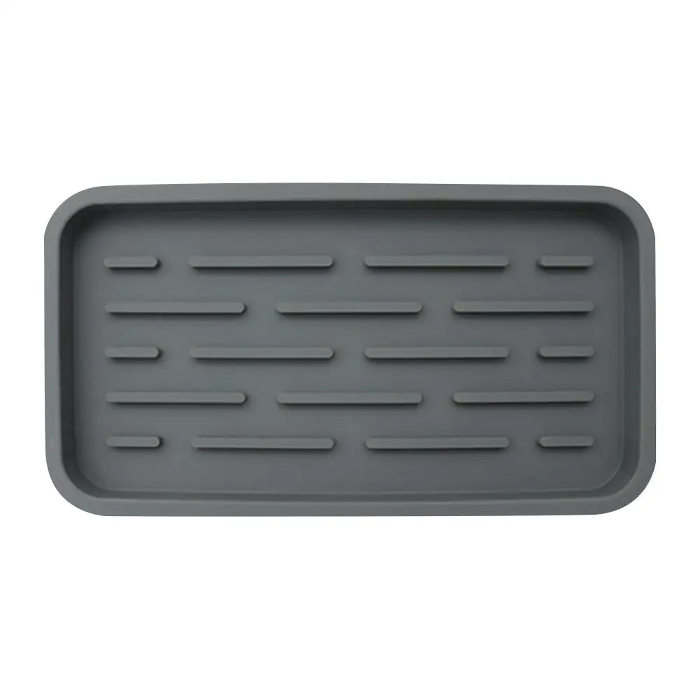 Food Grade Silicone Drain Pan Sponge Brush Soap Dispenser Scrubber Fruit Kitchen Sink Storage Tray Holder | Дом и сад