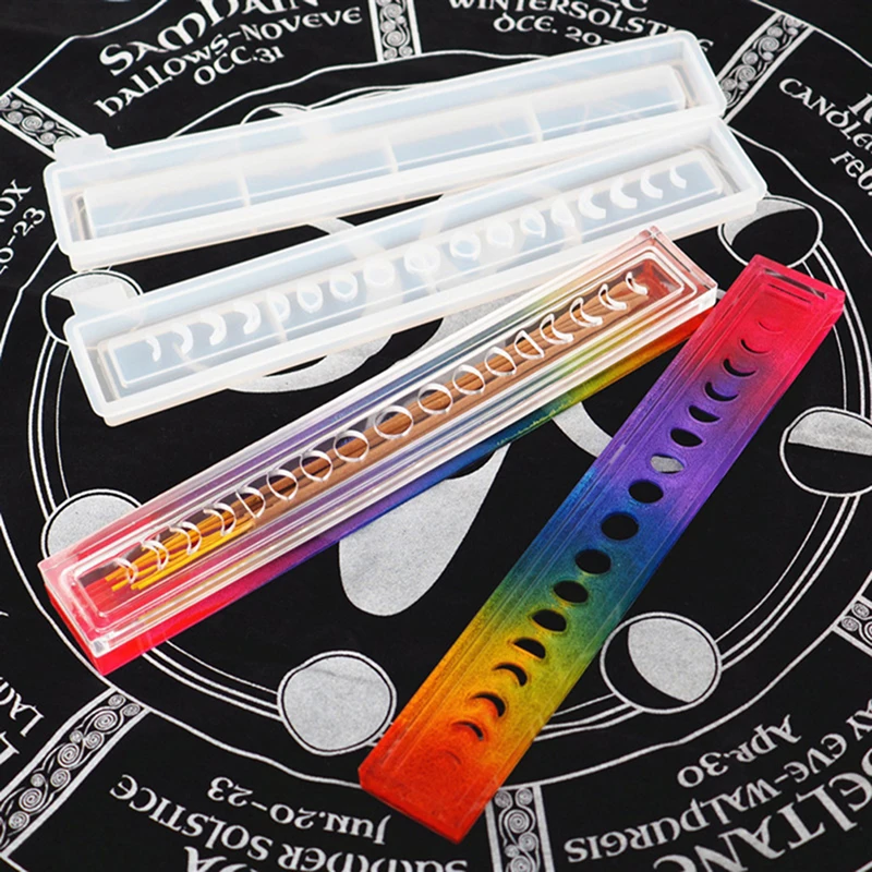 

Контейнер для благовоний в форме Луны, форма для хранения в виде солнца, Луны, звезды, подставка для благовоний, литье из смолы