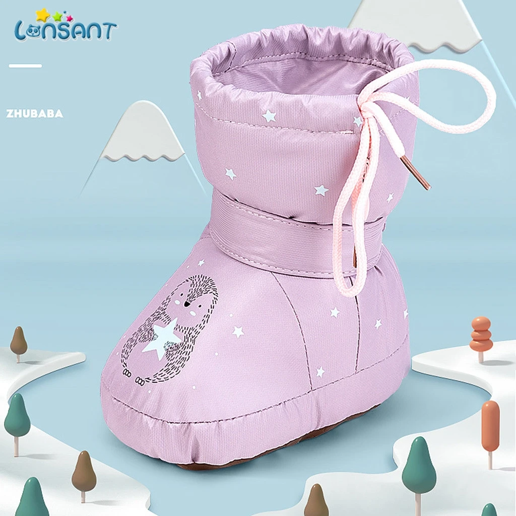 Зимние теплые ботинки для новорожденных на шнуровке N30 | Мать и ребенок