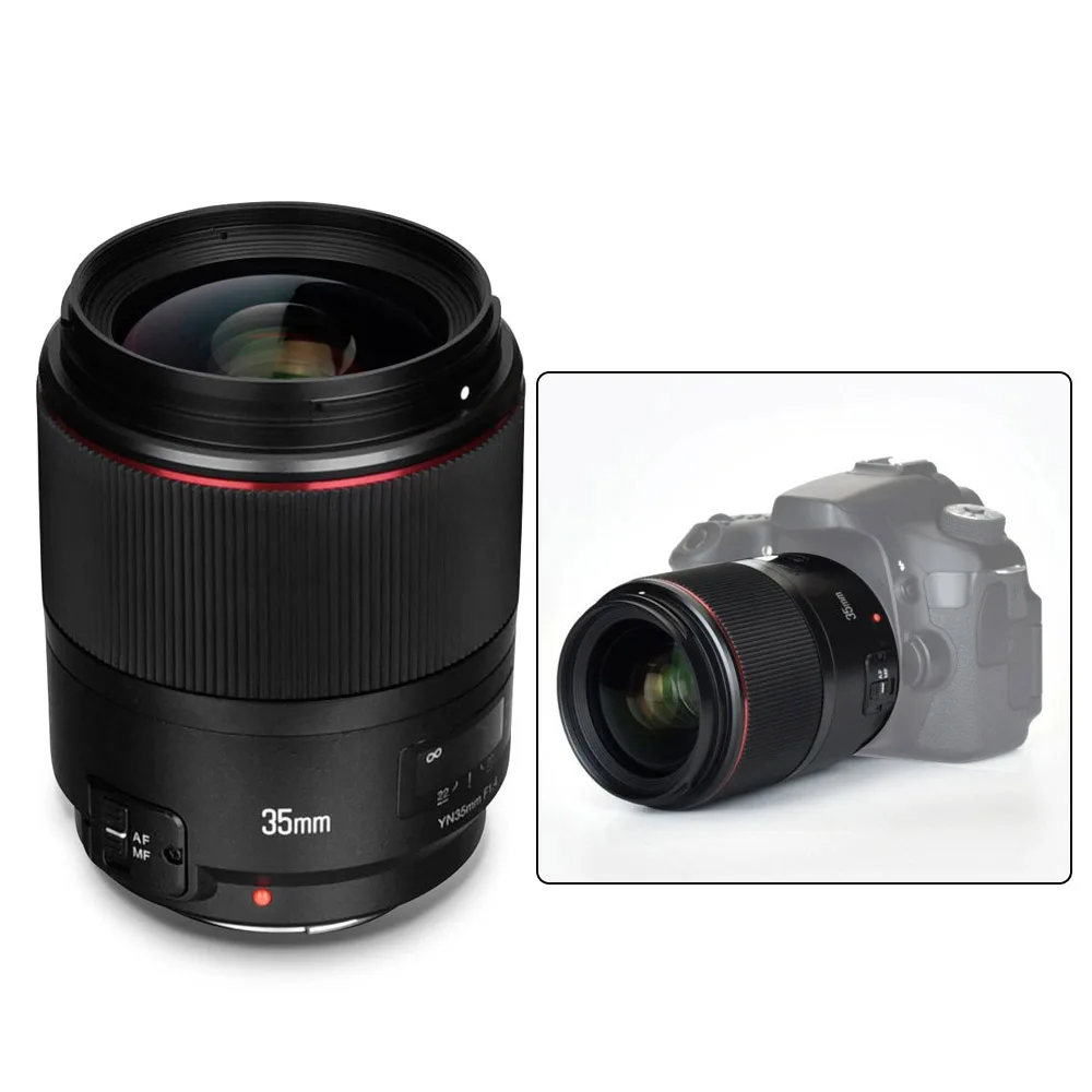 Объектив YONGNUO для камер YN35mm F1.4 стандартная широкоугольная основная линза с яркой