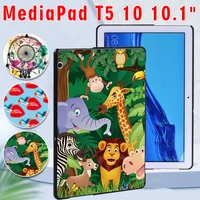 case for huawei mediapad t5 10 10 1 inch anti fall printing slim plastic tablet back cover case free pen