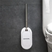 silicon toilet brush flat wc 2 brush heads adhesive toilet cleaning brush wall mounted holder escobilla wc bathroom accessories