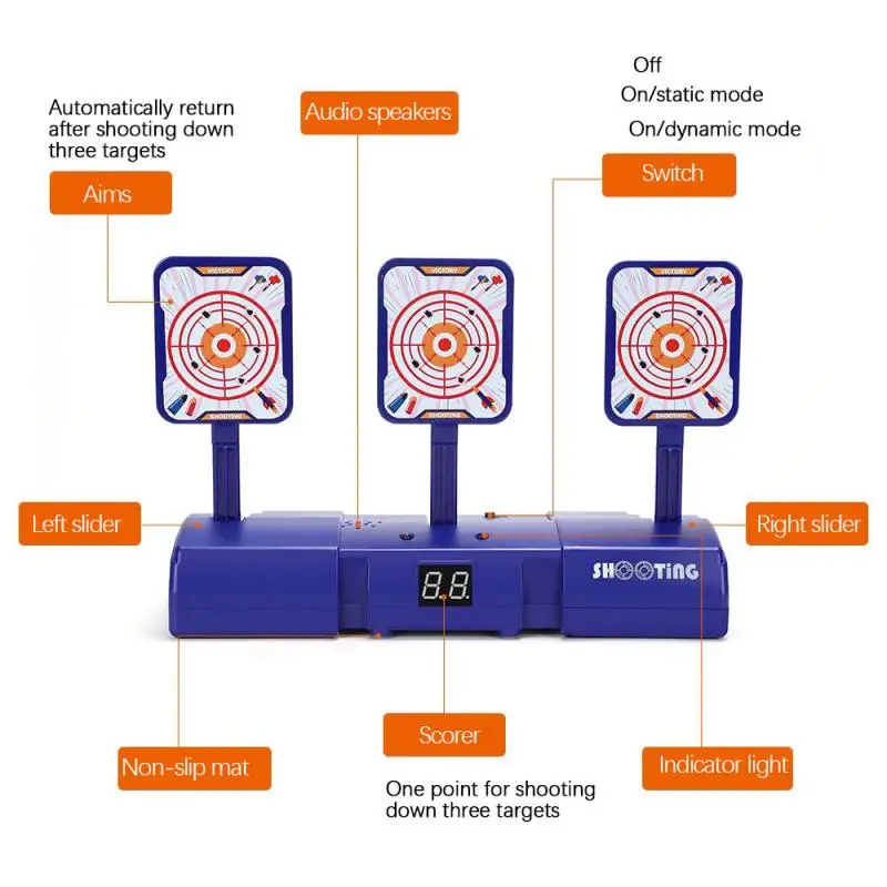 

Precision Scoring Auto Reset Electric Target For Nerf Toys Outdoor Sports Fun Toys EVA Bullet Gun Toy Accessories Kids Gift