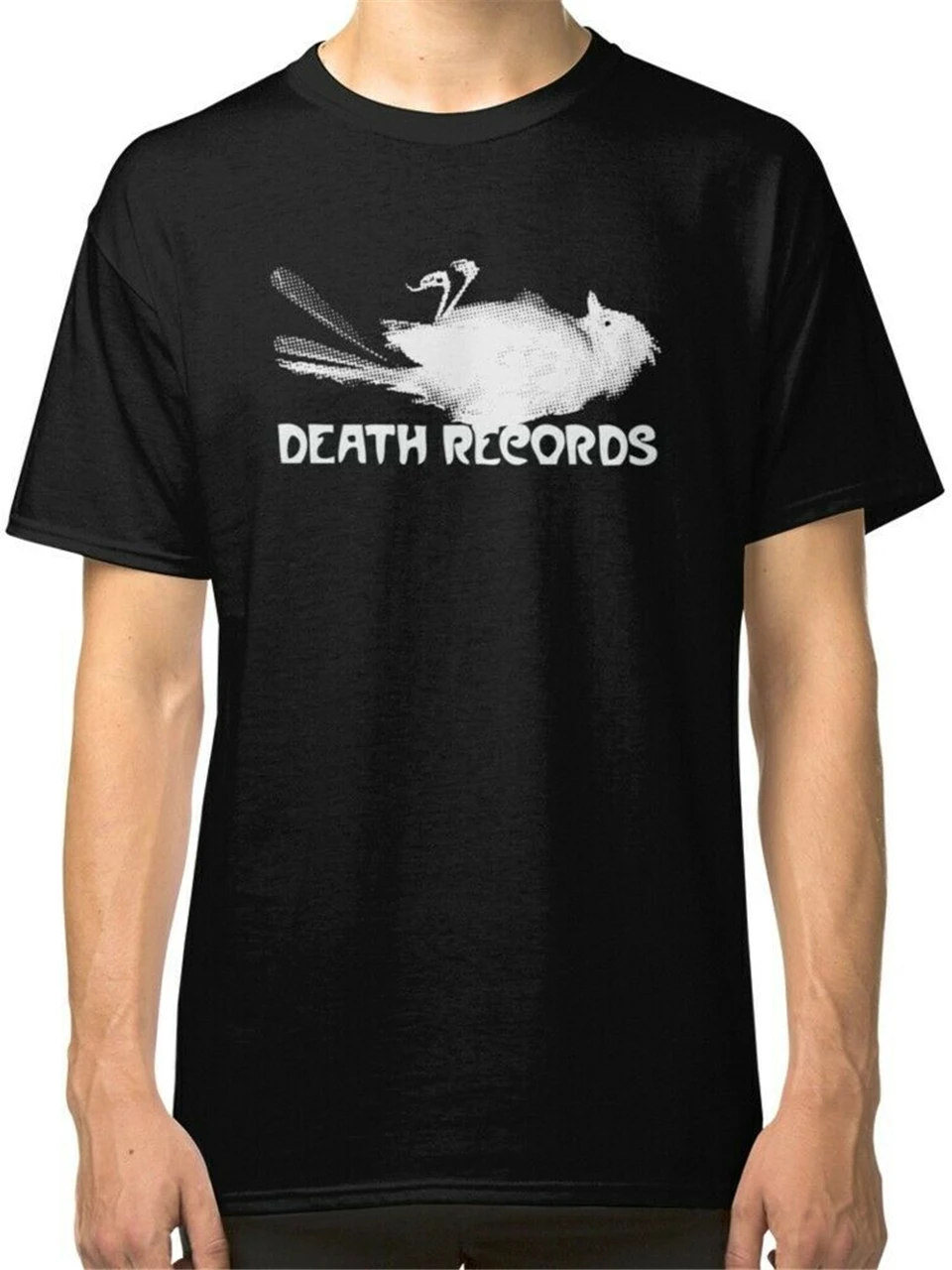Death Records Label Men'S Black T-Shirt Hot Summer Casual Tee Shirt | Мужская одежда