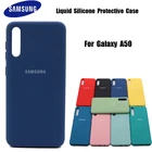 Чехол для Samsung Galaxy A50 из жидкого силикона, мягкая шелковистая оболочка, чехол для Galaxy a50 2019 A505 A505F SM-A505F 6,4''