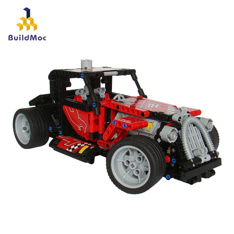 Buildmoc MOC 0232 8041 модель удочки Hotrod строительный блок Technic гоночный город кирпичи