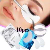 10 pairs professional lint under eye gel pads patches for eyelash extensions stickers makeup tools