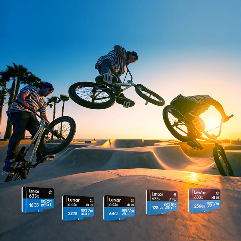Карта памяти Lexar 633x microsd 512 ГБ 256 128 64 microSDXC/SDHC U3 32 U1 класс 10 карта для